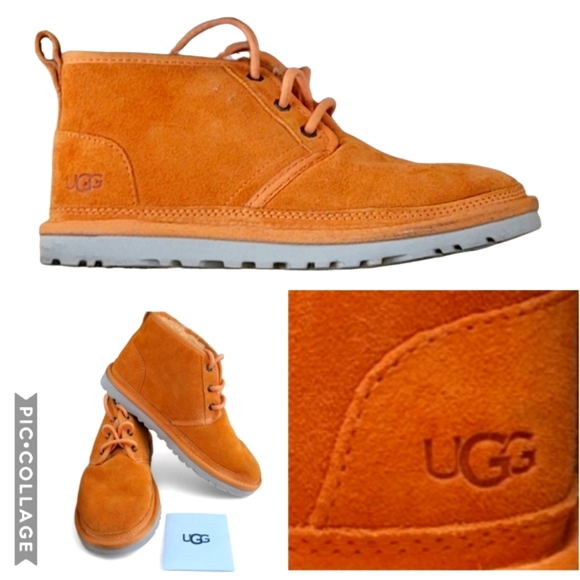 UGG Shoes - UGG Chukka Boots Womens Size 7 Nuemel California Poppy Suede Fur Lined 1094269